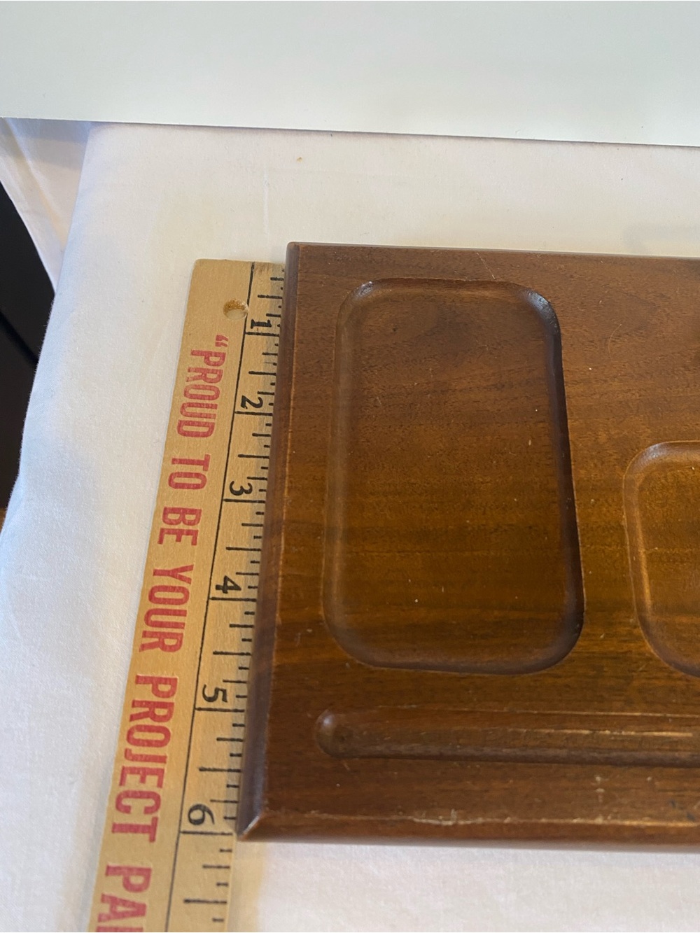 Mid Century Modern Solid Wood Carved Mens Dresser Valet Caddy Organizer storage - Picture 12 of 12